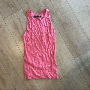 Enza Costa Pink Pima Cotton Tank Top Medium